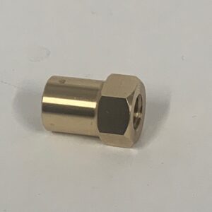 Exhaust manifold nut. Long reach brass. EW1833 (Loc A43)