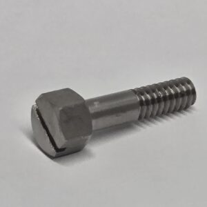 P3 carburettor top cover bolt, 3/16UNC x 1.000" S/S slotted hex (LocG43)